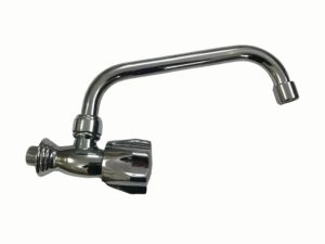Llave para lavaplatos de pared cuello alto,Aluminio,Plateado,Montaje a pared,Cuello Grifo para pared