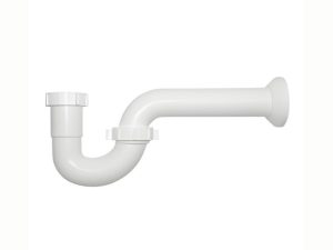 Sifón plástico para lavamanos,Color blanco, medida 1/2" Sifón para lavamanos tipo P,Plástico,Blanco,