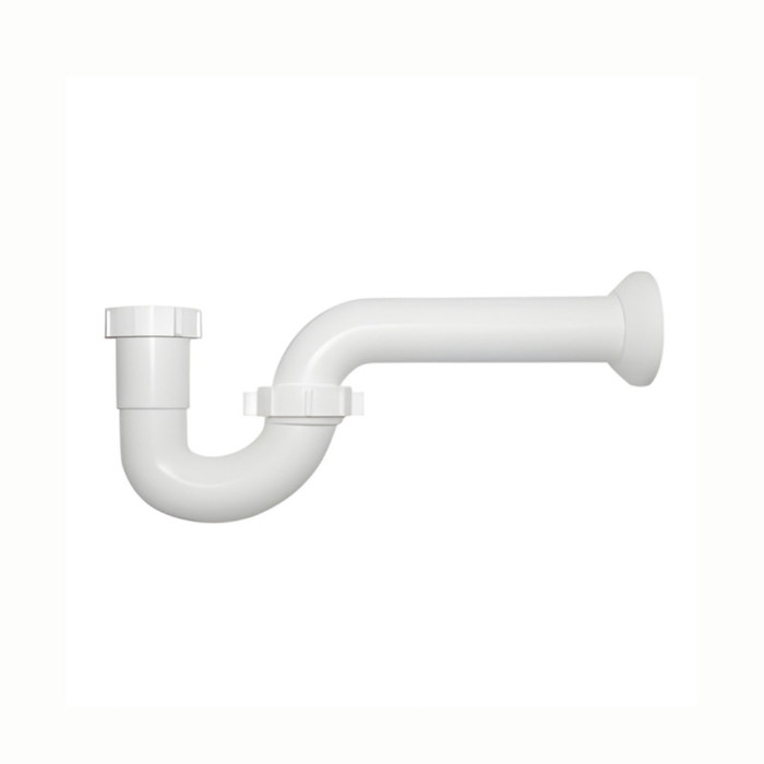 Conector doble para desagüe de lavamanos,Color blanco, medida 1/2" Sifón para lavamanos tipo P,Plást