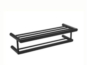Toallero de pared,Metal Negro,22.5 pulgadas x 22 cm incluye Tornillos de Toallero tipo repisa,Metal,