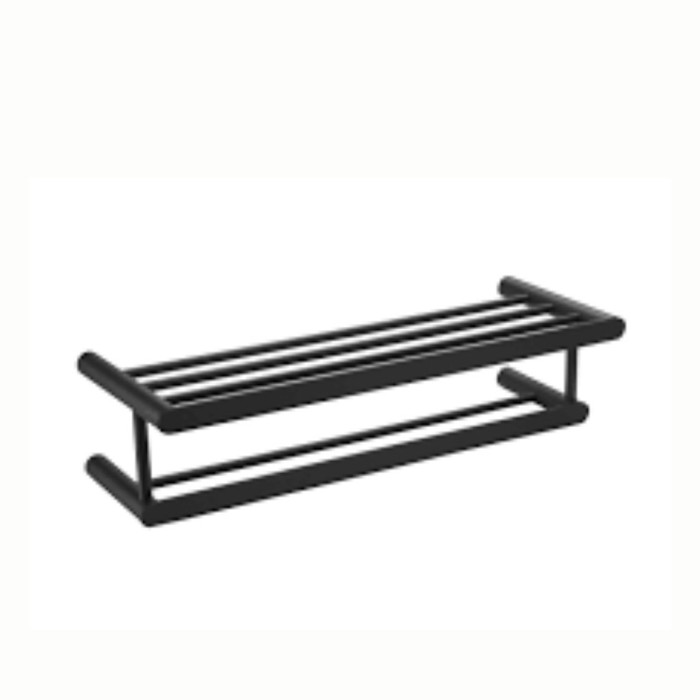 Toallero de pared,Metal Negro,22.5 pulgadas x 22 cm incluye Tornillos de Toallero tipo repisa,Metal,