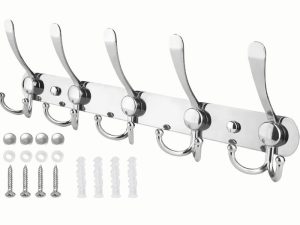 Barra de seguridad acero inoxidable 40 cm, diámetro 25 mm, pasamanos para baño Perchero metálico cro