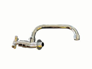 Grifo para lavamanos de plástico, cuello medio con mango tipo campana, rosca 1/2" Grifo para lavaman