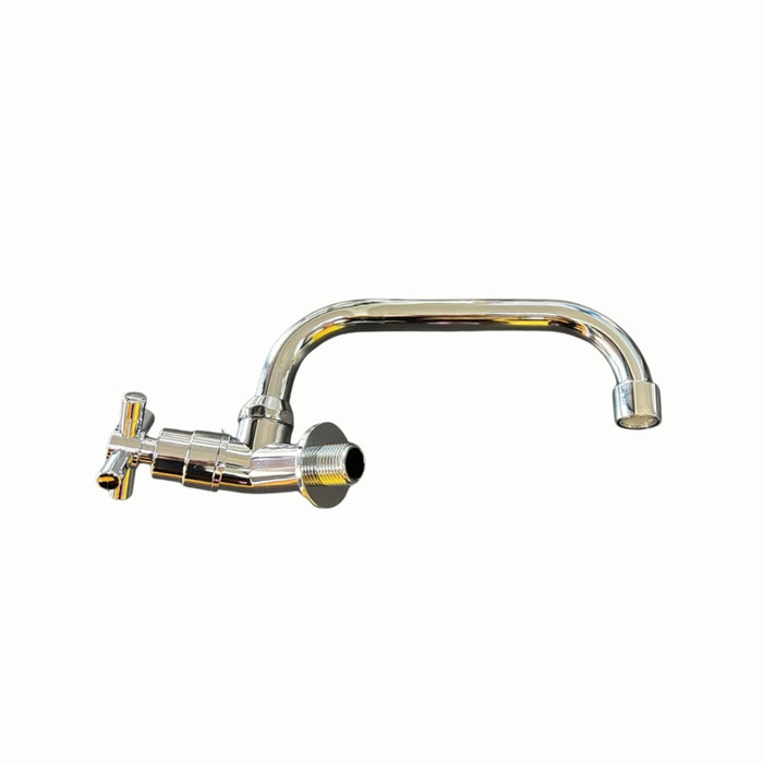 Grifo para lavamanos de plástico, cuello medio con mango tipo campana, rosca 1/2" Grifo para lavaman