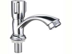 Llave para lavamanos cuello corto,Metal cromado,Plateado,Montaje a Llave para lavamanos cuello curvo