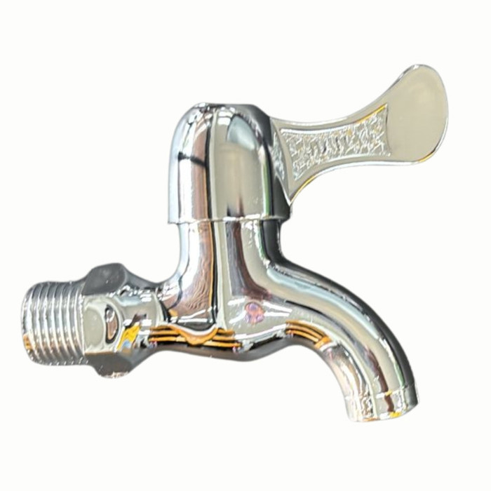 Llave de paso para jardín,1/2",100 g,Metálica,Con salida para manguera fondo:7 cm Llave de chorro de