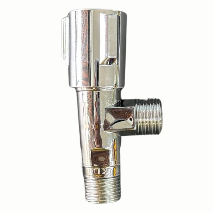 Llave angular para lavamanos 1/2 pulgadas,Metal cromado,Plateado,Instalación en Llave angular de alu