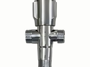 Válvula de Ángulo alto 9 cm 1/2" Llave angular para lavamanos 1/2 pulgadas,Metal cromado,Plateado,In