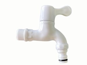 Llave doble para lavadora,Plástica, con salidas para agua fría y caliente, medida 1/2" Llave de chor