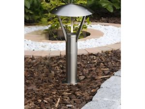 Lámpara de pie exterior, aluminio fundido antracita, pantalla blanco, altura 1035 Lámpara exterior R