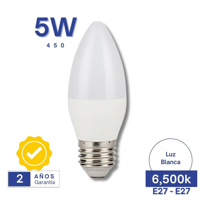 Bombilla LED tubular 12W E14, acabado bicolor, diseño compacto con buena BOMBILLO LED TIPO TORPEDO 5