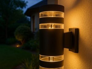 Dim ext: Ø87*H300mm, doble emisión de luz, cuerpo lámpara pintado negro Dim ext: Ø130*H200mm, dim cu