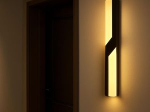 Lámpara LED de pared con diseño geométrico vertical y estructura metálica AC85-265V 50/60Hz, Temp Co