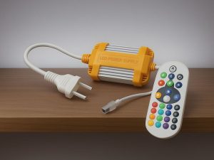 Conexión Libre Controlador RGB de aluminio con control remoto 12mm.