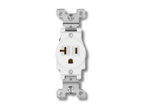 Toma corriente sencilla polarizada 125 V, tipo americano, color beige, montaje en Toma corriente sen
