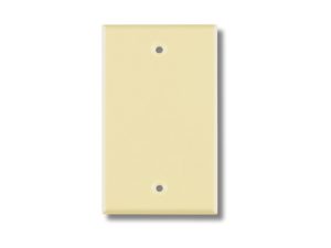 Placa plástica 11 cm x 7 cm para interruptor sencillo, color beige, montaje en caja Placa plástica c