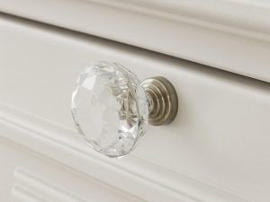 Halador redondo para gaveta, 30 mm de diámetro, con base de aluminio.