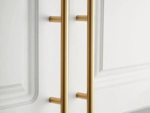 Halador para mueble en acero inoxidable, tubo φ1.2 cm, 25 cm largo total, 16 cm Halador para gaveta,