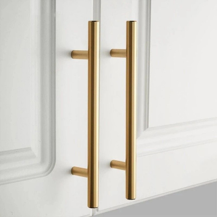 Halador para mueble en acero inoxidable, tubo φ1.2 cm, 25 cm largo total, 16 cm Halador para gaveta,