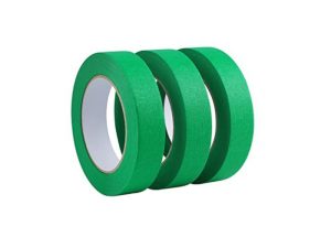 Cinta adhesiva de papel 3.6 cm × 20 m, color verde, ideal para enmascarado, Cinta adhesiva de papel