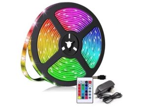 Voltaje: 110V-265V LEDs: 60 SMD 5050 RGB Material: PVC Premium + Cobre 2 AÑOS Tira LED RGB 2835 de a