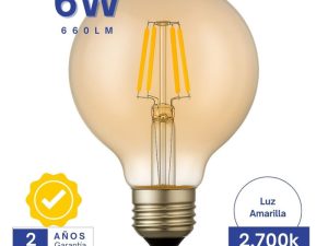 6w Potencia: ≥4.2W, Chip: San'an, Luminosidad: 110LM/W, CRI: ≥80, Color: 2700K, 6w Potencia: ≥4.2W,