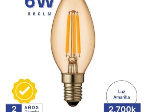 6w Potencia ≥4.2W , Chips Sanan 110LM/W, CRI≥80, Temp Color 2700K, AC85-265V 6w Potencia ≥4.2W: 110L