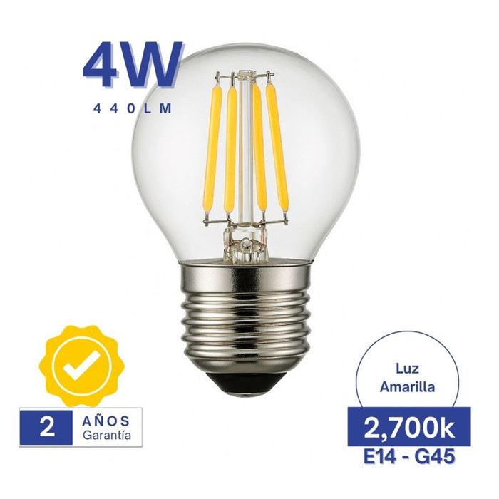 Bombilla LED tipo vela 7W E27, acabado bicolor plata, diseño decorativo moderno, 4w Potencia ≥3W: 11