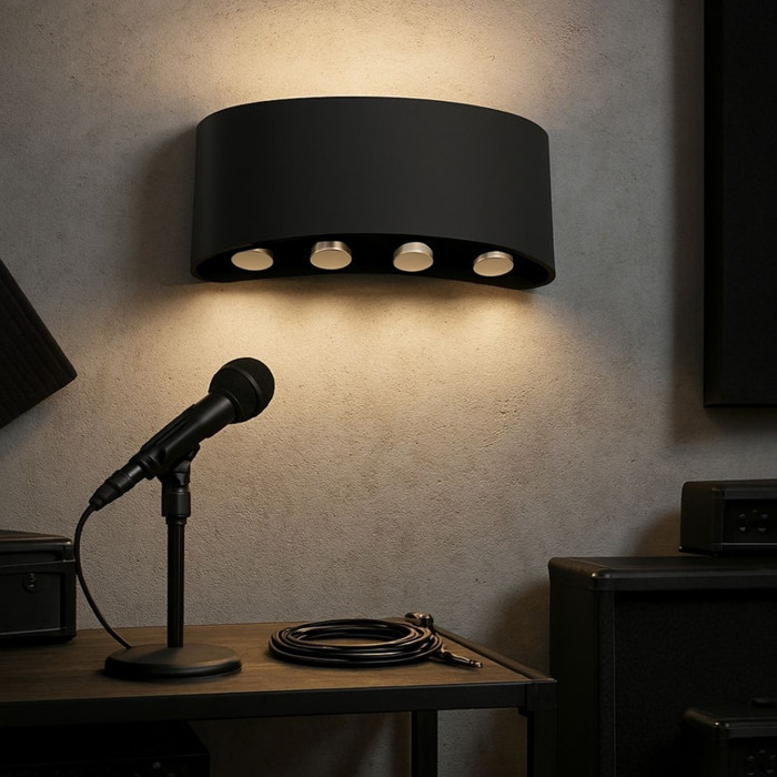 Lámpara de pared L150xH73mm AC85-265V 6x1W ≥5.4W doble iluminación PF>0.5 Lámpara de pared L200xH75m