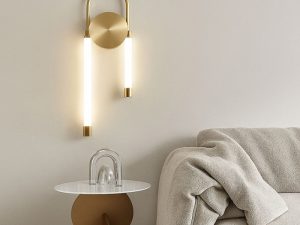 Lámpara de pared E14 blanco W130xS230xH460 difusor tela patrón plafón/tubo Lámpara de pared AC85-265