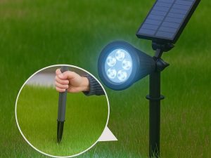 Luz solar 6V 8W, batería fosfato de hierro y litio 3.2V 6000mAh, 6500K, cuerpo ABS negro + vidrio te