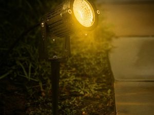Luz de estaca solar azul, AC85-265V, 5W, conducción constante impermeable, Luz de estaca AC85-265V,