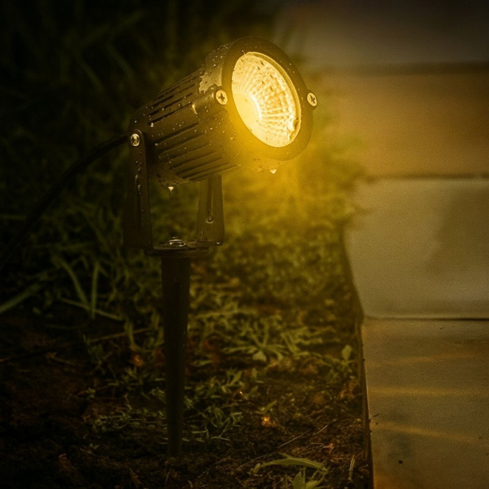 Luz de estaca solar azul, AC85-265V, 5W, conducción constante impermeable, Luz de estaca AC85-265V,