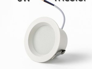 Downlight 15W (real 14.5-15W), AC85-265V, 105x65mm, corte 95mm, lente 24°, Downlight 6W (real 5.7W),