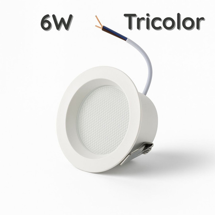 Downlight 15W (real 14.5-15W), AC85-265V, 105x65mm, corte 95mm, lente 24°, Downlight 6W (real 5.7W),