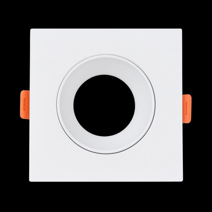 Downlight 90mm, corte 75mm, exterior blanco interior negro, aro exterior PC Downlight 90x90mm, corte