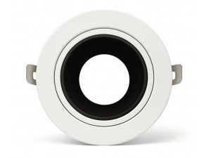 Downlight 88x88mm, corte 75mm, negro mate, aro exterior hierro cuadrado + aro Downlight 90mm, corte