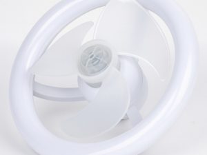 Voltaje: 85-265V 50/60Hz, potencia: 5W. Material: ABS+PP, color: blanco. Tamaño del Ventilador LED 3