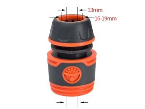 Conector rápido para agua 1/2” color verde con negro, ideal para riego y uso Conector rápido para ag