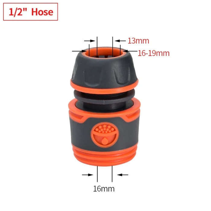 Conector rápido para agua 1/2” color verde con negro, ideal para riego y uso Conector rápido para ag