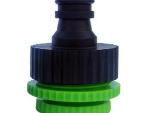 Conector rápido para agua 3/4” color verde con negro, diseñado para acople seguro Conector rápido pa