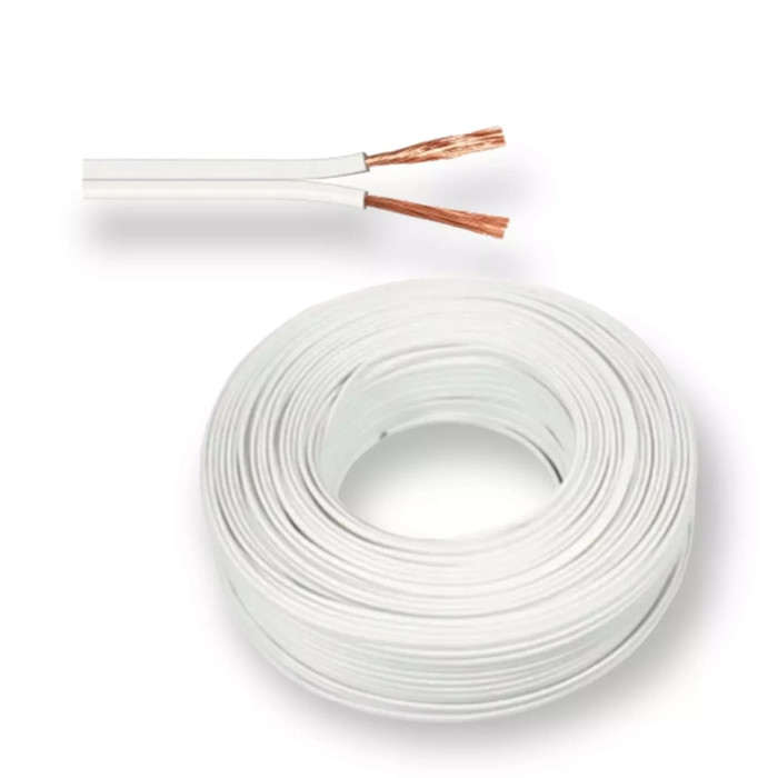 Cable eléctrico tipo SPT de 100 m con conductores de cobre y aluminio calibre 2 x Cable eléctrico ti