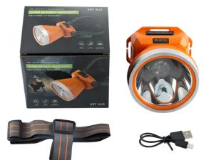 Linterna de cabeza recargable 800 mAh con luz LED, incluye banda elástica Linterna de cabeza recarga