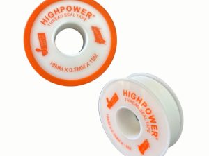 Cinta de teflón PTFE,19 mm x 0.2 mm x 15 m,Alta resistencia,Sellado de roscas,Para plomería
