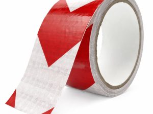 Cinta PVC de señalización rojo/amarillo de 5 cm x 5 m, ideal para marcar zonas de Cinta PVC de señal
