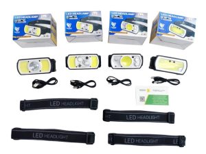 Linterna de cabeza recargable 800 mAh con luz LED, incluye cable de carga y Linterna de cabeza recar
