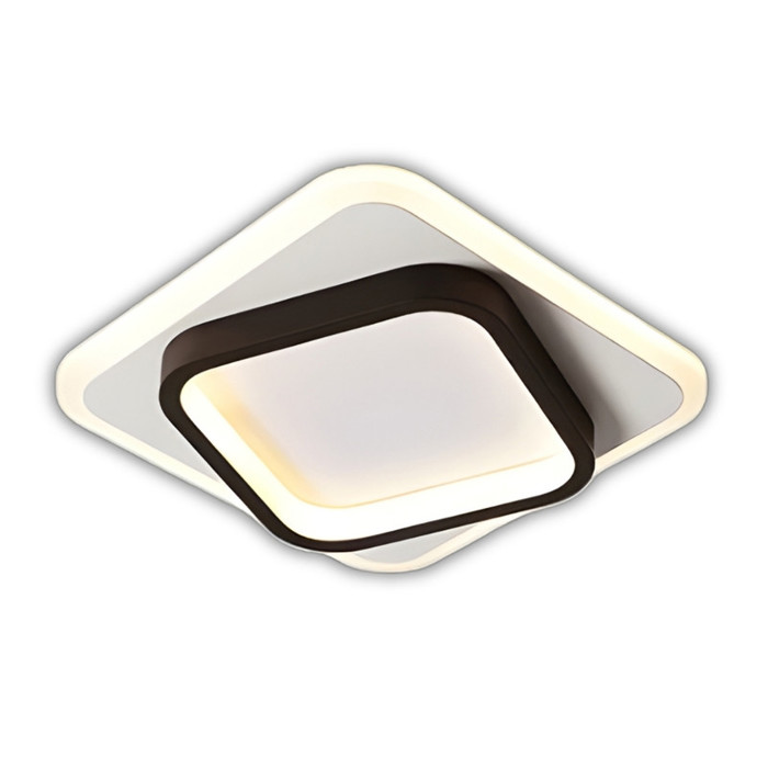 Lámpara LED para techo con diseño circular de tres luces y acabado en tono blanco Lámpara LED para t