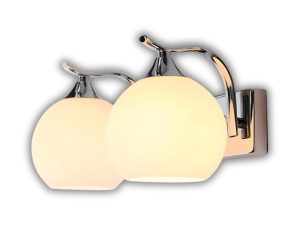 Lámpara de pared para interior con doble portalámpara y pantallas decorativas Lámpara de pared para