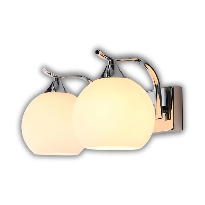 Lámpara de pared para interior con doble portalámpara y pantallas decorativas Lámpara de pared para