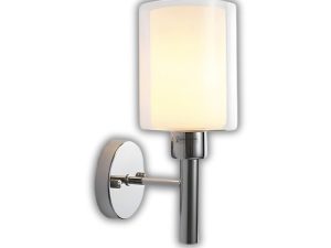 Lámpara de pared E27 x1, diseño clásico con pantalla de vidrio opal, diámetro 220 Lámpara de pared E